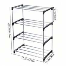3-Tier Stackable Small Shoe Rack, Space-Saving For Entryway, Hallway And Closet, Perfect For Shoe Storage And Organization. - Multicolor - View 5