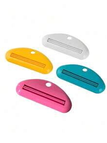 2pcs Random Color Manual Plastic Toothpaste Squeezer, Upright Bathroom Accessory Dispenser, Suitable For Toothpaste, Facial Cleanser And Hand Cream, No Electricity Required, Suitable For Home Bathroom Decor, Autumn Decor, Back To School Decor, Multi-Functional Toothpaste Squeezer, Manual Squeezer, Sample Roller Squeezer, Holiday Gift Choice Christmas, Holidays, Father's Day, Halloween - Multicolor - View 6