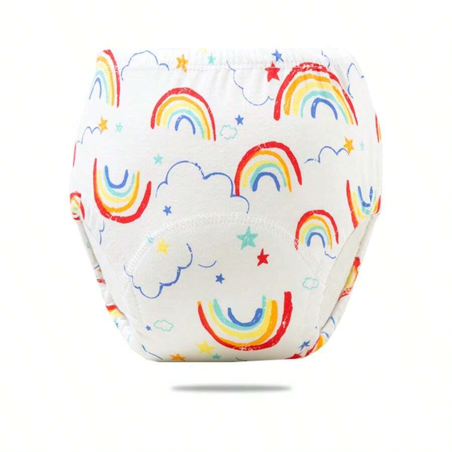 Cueca e Calcinha de Treinamento para Crianças Desfraudar Roupa Íntima Absorvente de 6 Camadas - Multicolorido - Visão 1
