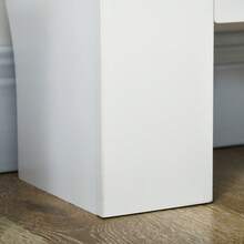 Set Of 2 MDF Extendable Radiator Cover With Cabinet Shelving, Home Office Slatted Design, White 139-208.5L X 20.5W X 82.5H - 1 - 查看 7