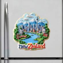 奧克蘭天空塔 阿爾卑斯峰與帆船之都 磁鐵飾品 南阿爾卑斯山觸及太平洋天空 全家金屬表面通用紀念品 - A - 查看 2