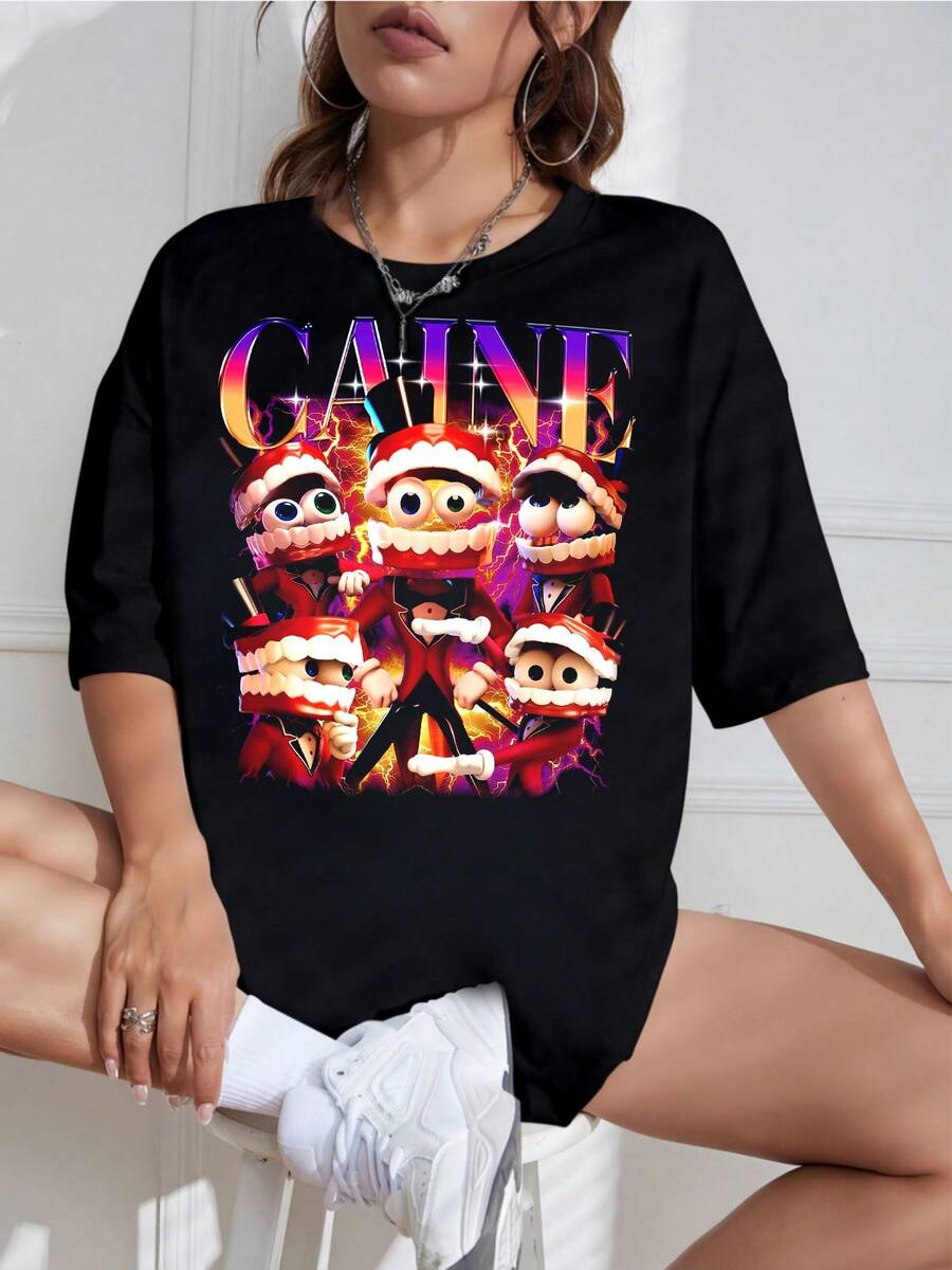 Caine The Digital Circus T-Shirt, Inspired By, Unisex. - 黑色 - 查看 1