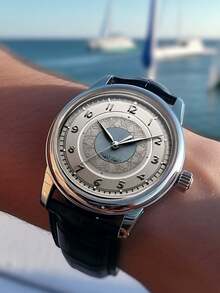 1 pieza Reloj de cuarzo de moda casual de negocios para hombres, esfera digital redonda clásica, correa de cuero PU versátil, mejor regalo para hombres - Negro - Ver 2