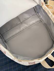 Sac à dos vintage marron clair avec imprimé de cerf, sac à dos scolaire simple et frais pour les adolescents du collège et du lycée, sac de voyage léger pour étudiants - Multicolore - Voir 8