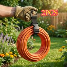 2pcs BOSSFRY Heavy Duty Adjustable Wall Mount Hose And Cable Organizer, Anti-Slip Hanging Storage Strap, Suitable For Garage, Workshop, Cable Management, Reusable Plastic Cable Tie With Cable Fixer, For Extension Cord Storage - Straps - View 2