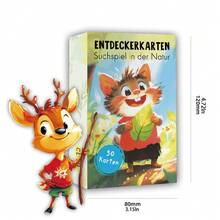 1 Stück zufällige Erkundungskarte für Indoor-Schnitzeljagd, Outdoor-Naturerkundungskarte, spannendes Suchspiel-Karte zum Ausschneiden, dünn, für Scrapbooking, Schulbedarf und Lernmaterialien - Verschiedenfarbig - Übersicht 3