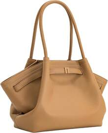 Hana - Bolso mediano de gamuza sintética para mujer - Color Latte - Ver 7