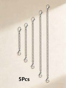 1~10Pcs Stainless Steel Extender,High Quality Workmanship - Hypoallergenic, Extender For Necklaces, Bracelets And All Kinds Of DIY Jewelry Making - Double-ended Extension Chain - View 15