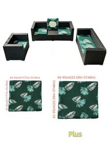 1PC/2PC/6PC/8pcs/10pcs/14PC Sofa Cushion Cover, Printed Floral Pattern, Rich Colors, Maillard Green, Outdoor Cushion Cover, Anti-Dirt, Anti-Dust, Decorative Sofa Outdoor Cushion Cover, Milk Silk Fabric, Non-Slip, Elastic, Spring Summer Autumn Winter All Season - Multicolor - View 2
