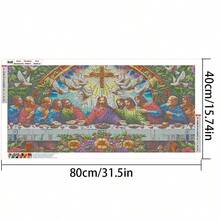 Kit de pintura de diamantes DIY (sin marco) - Patrón religioso de la Última Cena, pintura de diamantes 5D hecha a mano en mosaico, adecuada para la decoración de paredes del hogar - Multicolor - Ver 6