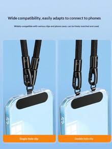 Adjustable Wrist Phone Lanyard, 360° Anti-Tangle Universal Phone Lanyard, 2026 New Model With Fixed Fabric Clip Anti-Loss Anti-Drop Self-Locking Rope, Suitable For Outdoor Hiking, Travel, Sports Phone Accessories, Smartphone Accessories - Multi-color - Double Earring Wristband - View 6