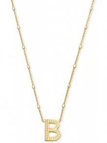 Kendra Scott Collar con colgante de letras A-Z para mujer, joyería de moda, latón chapado en oro de 14 quilates - Letra A - Ver 18