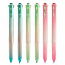 4-Color Ballpoint Pen (Black, Blue, Red, Green), Equipped With High-Quality Pen Tips, Smooth Writing, Perfect For Writing, Marking And Note-Taking, Ideal For Office And Study Use - Laser Version - View 17