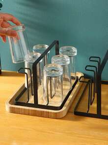 1pc Cup Holder Hanging Cup Drain Rack, Water Cup Storage Rack, Glass Cup Organizer, Cup Hanging Rack, Draining Rack - Drain Rack - View 5