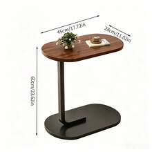 C-Shaped Side Table With Wheels, Designed For Sofa And Bedside, Equipped With 360° Silent Universal Wheels For Nighttime Use, Suitable For Living Room, RV And More - Multicolor - View 2