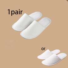 1/3/6 Pairs Spa Slippers, Disposable Guest Slippers, Soft Reusable Hotel Fleece Slippers, Washable Home Slippers For Wedding Party Bedroom Travel - Non-Electric, Breathable Material - Fleece - View 17