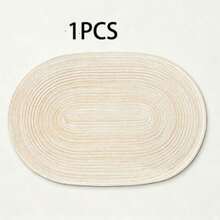 1 buah/4 buah/8 buah Alas Piring Oval Anti Selip Tahan Panas, Cocok Untuk Dapur, Ruang Makan, Pesta Luar Ruangan, Terutama Untuk Perjamuan dan Acara Liburan - Light Grey - View 11