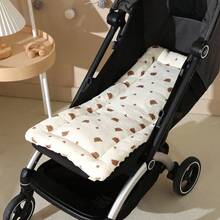 1pc Baby Seat Cushion, Animal Cartoon Print, Double-Sided Use, One Side Bean Velvet Polyester Fiber Material, Soft And Breathable, Can Be Used As A Pillow, Universal For Multiple Car Models - Multicolor - View 6