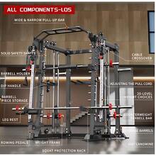 Dumbbell And Adjustable Barbell Rack-Featuring Adjustable Height And A Multifunctional Design, Suitable For Fitness Studios And Home Use, With A Load Capacity Of Up To 250 Kg. - Black - View 2