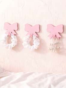 Cute Pink Butterfly Decorative Wall Hook, Strong Load-Bearing, Minimalist Wall Hook, Suitable For College Students, Multi-Functional Hook, Ideal For Hanging Keys, Coats, Towels, Room Decor, Bathroom Decor, Home Decor, Apartment Essentials - Pink - View 3