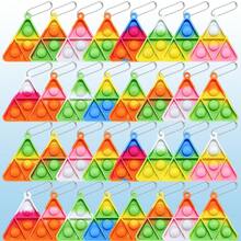 1/5/10/20pcs Triangle Finger Spinner Keychains, Easter Gift Basket Fillers, Classroom Rewards, Birthday Sensory Toy Gifts, Finger Spinner Boards, Small Gift Bags, Wholesale Small Bubble-Poppin Sensory Toys, Finger Toys, Party Favors, Assorted Colors - Multicolor - View 1