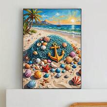 1件裝 5D DIY 鑽石畫 夏季海灘風景圖案鑽石繪畫套裝 全鑽鑲嵌手工藝套組 高畫質藝術鑽石畫 透過 DIY 專注放鬆 適合客廳、臥室、辦公室牆面裝飾掛畫 家居裝飾驚喜禮物 送給家人與朋友 無框 [30*40cm/11.8*15.7in] [40*50cm/15.7*19.7in] - 無框 - 查看 4