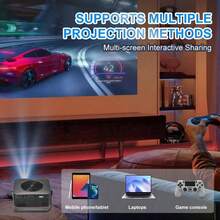 MOMAN 1pc Wireless Screen Mirroring Dongle Without Adapter, WiFi 6 Bluetooth 5.0 4K Home Theater Projector, Native 1080P Auto Keystone Correction Portable Smart TV Stick For IOS Android - Multicolor - View 10
