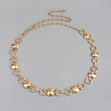 Cadena de Cintura, Joyería Europea y Americana, Cadena de Metal Estilo Hip Hop Punk, Cadena Corporal Geométrica Retro para Damas (Color: E, Talla: 1) (D 1) - E - Ver 2