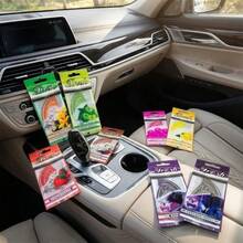 Car Air Freshener Natural Scented Tea Paper Auto Hanging Vanilla Perfume Fragrance Leaf Shape Car Accessories Interior - Gresh - View 3
