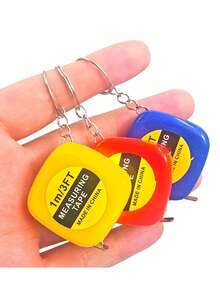 10pcs/5pcs/2pcs Mini Retractable Tape Measure Keychain - 1m/3ft - Portable Metal & Plastic Pocket Tape Measure, Suitable For Various Parties And Gifts (Random Color) - View 4