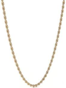Cadena de Oro 14K Unisex |   Estilo Italiano Torsal Calibre 2.1mm |   Collar Elegante con Cierre  |   Resistencia, Brillo y Acabado Fino, Regalo Ideal - 55 cm - Ver 2