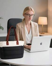 K Bolso de la compra para mujer, grande, bolso de mano, bolso de trabajo, bolso para portátil, bolso de profesor, bolso escolar, bolso de mano para mujer, para universidad, negocios, escuela - Caqui - Ver 9