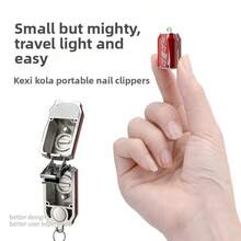 New Folding Soda Can Shaped Mini Nail Clipper, Toenail Cleaning Tool With Built-In Nail File, Manicure Pedicure Foot Care Nail Clipper, Travel Essential Portable Nail Clipper - Multicolor - View 2