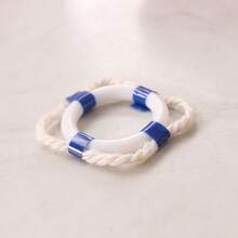 Miniature Hawaiian-Style Lifebuoy Accessory; Made Of Water-Resistant Material With A Base For Stable Placement. Ideal For DIY Miniature Crafting, Aquarium And Fish Tank Landscaping, Dollhouses, Micro-Landscape Dioramas, And Doll Scene Setups. - Multicolor - View 10