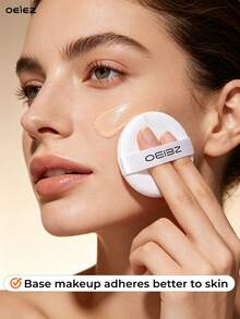 OEIEZ 7Pcs Round Air Cushion Makeup Sponges Mixed Set, Korean Style Cushion Puff Dual Use Wet & Dry, Multi-Purpose Cosmetic Sponge For Foundation, Concealer, Loose Powder, Liquid & Cream Makeup - Multicolor - View 4