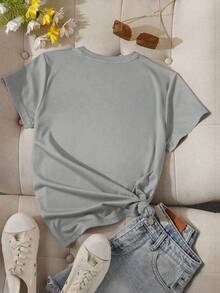 Shendy Vendy Kids T-Shirt For Boys, 100% Cotton, Short Sleeves, Round Neck, Soft And Comfortable. Stylish And Modern Motorsports Design. - 淺灰色 - 查看 2