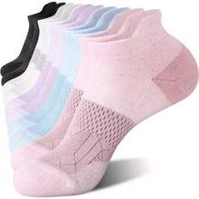 3/5/6/10 Pairs/Women's Ankle Socks, Designed For Running, Sports And Daily Wear, Made Of High-Performance Fabric, Providing Comfortable Support And Protection. - Multicolor - View 7
