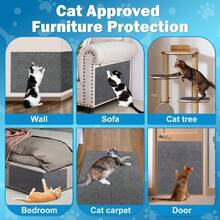 1pc Self-Adhesive Cat Scratch Pad Furniture Protector, Wall-Mounted Floor And Corner Horizontal Cat Scratching Board, Suitable For Carpet And Hard Floors Indoor Cat Scratching Board - 40*100cm - View 4