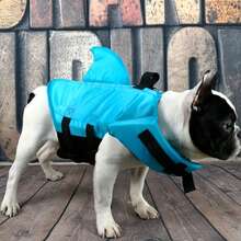 Shark Fin Design Dog Life Jacket, Buoyancy Swim Vest With Dual Safety Buckles, Suitable For All Size Pets - Multicolor - View 7