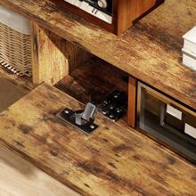120 Floating TV Unit TVs Up To 50 Inch - Rustic Brown - 1 - View 8