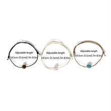 3 Stücke (1 Set), Boho Ozean Aura Armbänder Set, Schutzarmband, Urlaubsarmbänder, verstellbares Kordelarmband, asymmetrische Steinform, Geschenk für Frauen - bunt - Übersicht 6