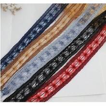 Vestido de Mujer con Cadena Decorativa en la Cintura, Trenzado de Encaje y Cuerda de Algodón - B - Ver 3