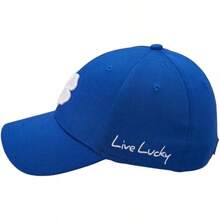 Black Clover Premium Clover 154 Hat Gorra de béisbol Unisex Adulto - Royal Hat/Trébol Blanco 3D - Ver 6