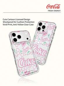 Coca-Cola Classic Phone Case, Vibrant Colors, Made Of Lightweight Material, Anti-Drop And Anti-Slip Design, Cartoon Anime Style Protects Your Phone Case, Suitable For Apple 17, 17 Air, 17 Pro, 17 Pro Max, 11, 12, 13, 15, 16 Pro, 16 Pro Max, 14 Plus, 15 Plus, 16 Plus, 15 Pro, 16 Pro Max, XR And Other Models. Perfect Gift For Friends And Family - Clear - View 6