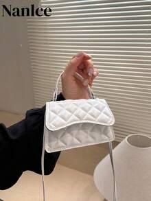 This Year's Mini Square Bag, Minimalist Fashion Compact Shoulder Crossbody Bag, Versatile Multifunctional Women Handbag - White - View 2