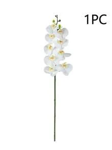 1 Peça Ramo Artificial Grande de Orquídea Phalaenopsis, Arranjo Floral para Decoração de Casa, Decoração de Casamento, Suprimentos para Festa de Festival, Haste de Orquídea Falsa Branca Premium com Toque Real, Spray de Orquídea Flexível e Dobrável com Botões Naturais, Ramo de Orquídea Artificial Sem Manutenção para Mesa de Jantar, Lobby de Hotel, Centro de Casamento, Decoração de Interiores Minimalista e Presente Ideal, Decoração de Casa, Decoração de Quarto - Branco - Visão 11