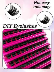 100pcs D-Curl DIY False Eyelash Clusters, D-Curl Eyelash Clusters, 0.07mm D-Curl 10-18mm Mixed Natural Eyelash Extensions, Extra Thick Long Eyelash Clusters, Single Eyelash Curl, Suitable For Beginners Home Use - Black - View 6