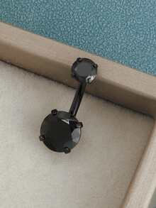 1pc Exquisite Fashion Creative Design Vintage Unique Personalized Navel Ring - Black - View 4