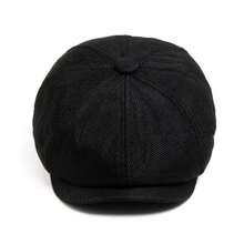 1pc Men's Short Brim Solid Color Linen Newsboy Cap, Outdoor Party Elegant Beret, Spring/Autumn Baseball Cap - One Size Fits All - View 5