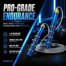 1pc Professional Adjustable Fitness Jump Rope, 10FT PVC Steel Wire Rope Dual Smooth Ball Bearings 360 Rotatable Ergonomic Grips For Workout Fat Burning Indoor Outdoor Training - 藍色 - 查看 5